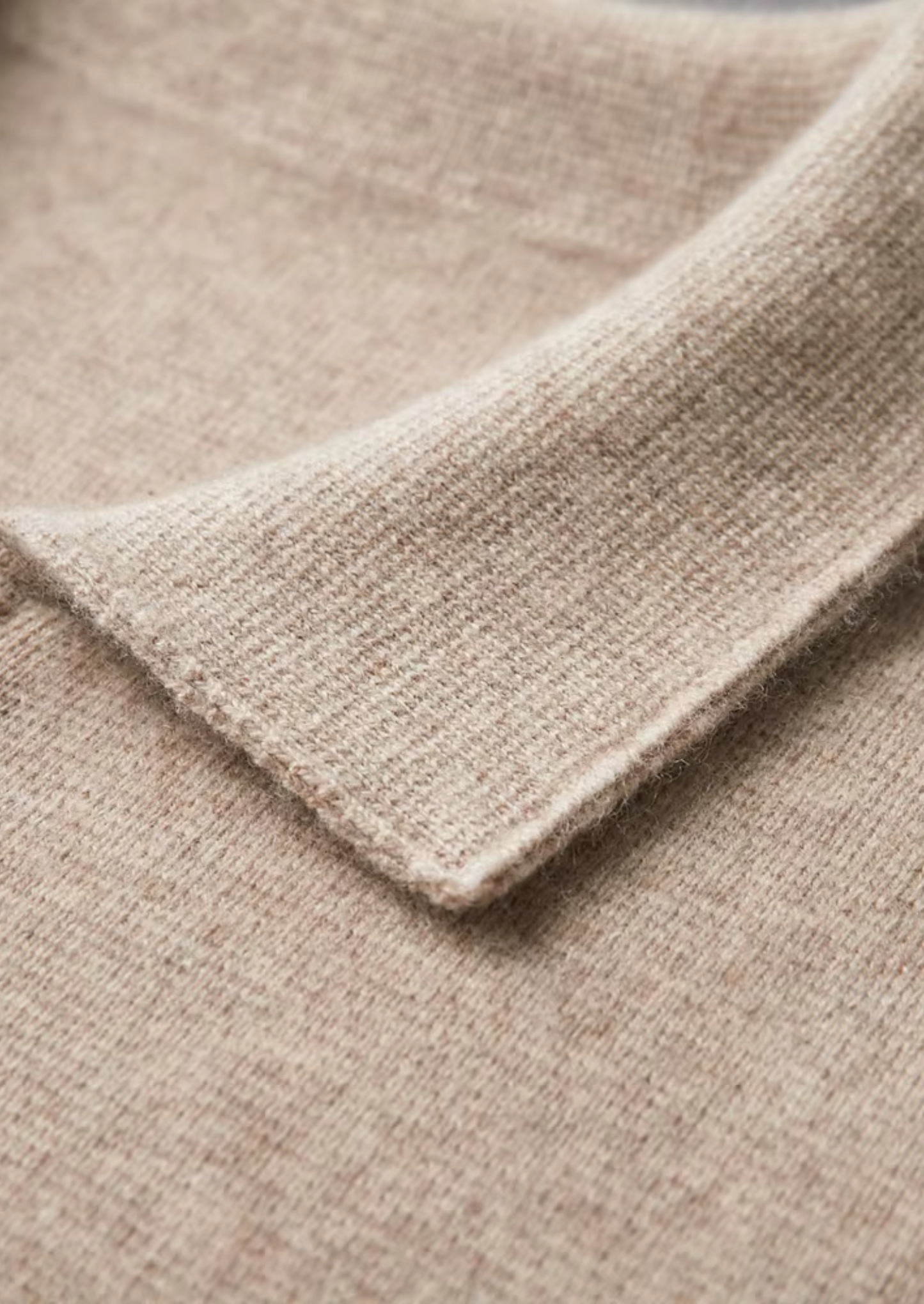 Merino Wool Zip Polo Cardigan