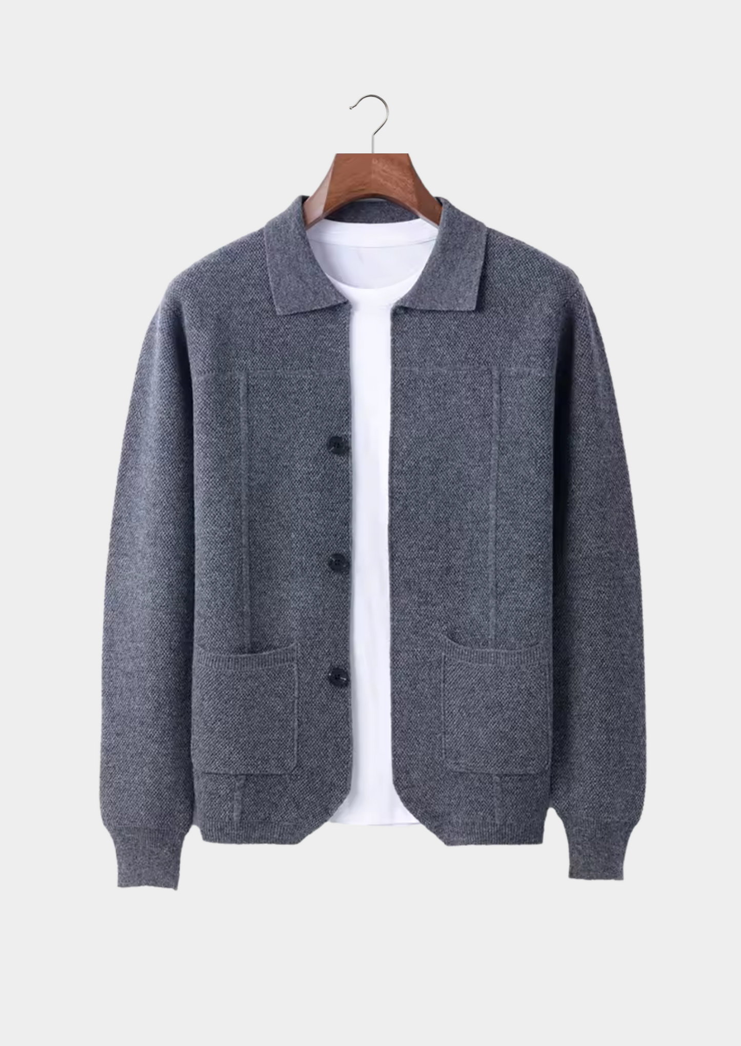 100% CASHMERE BUTTON OVERSHIRT