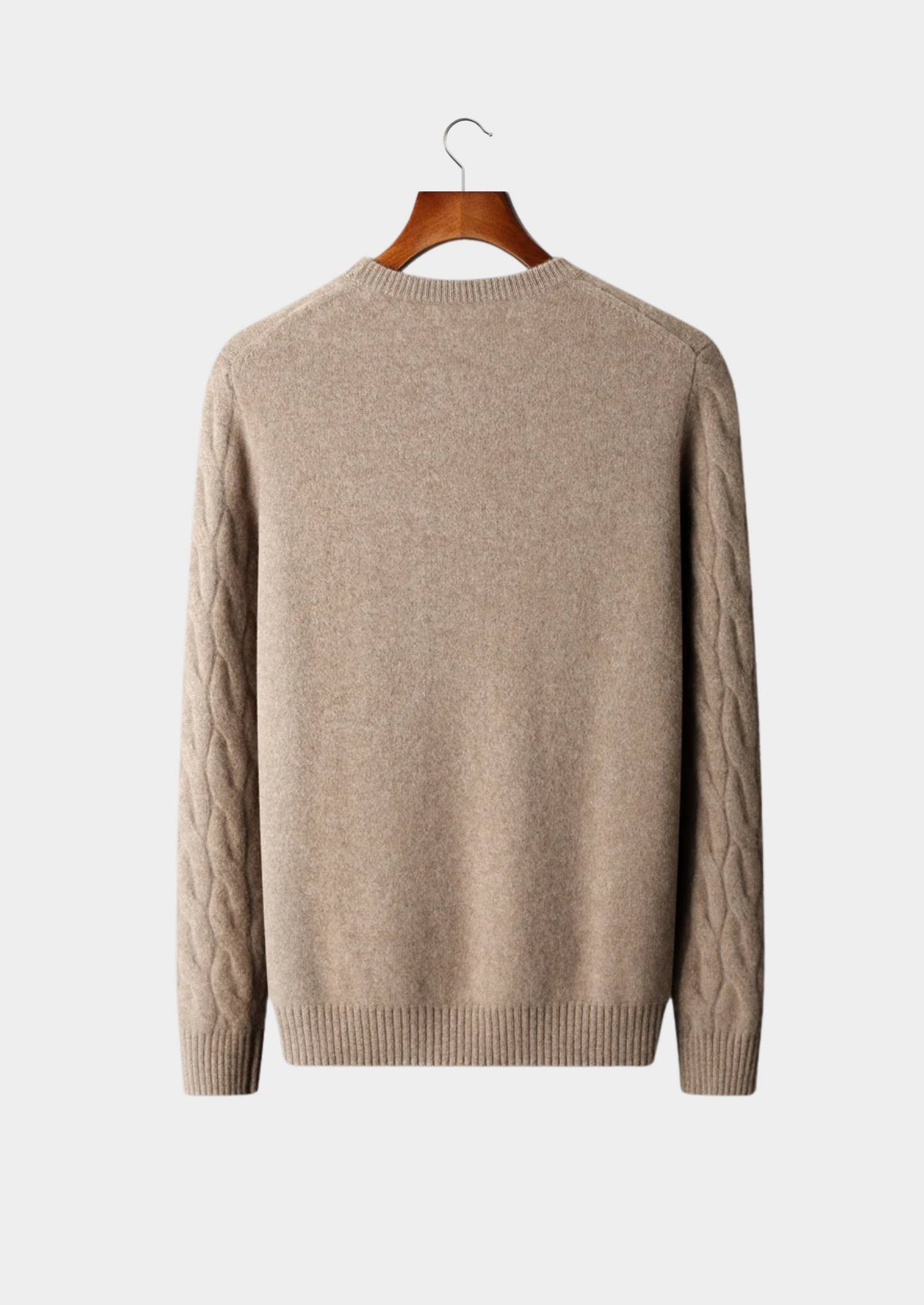 WOOL CABLE CREWNECK