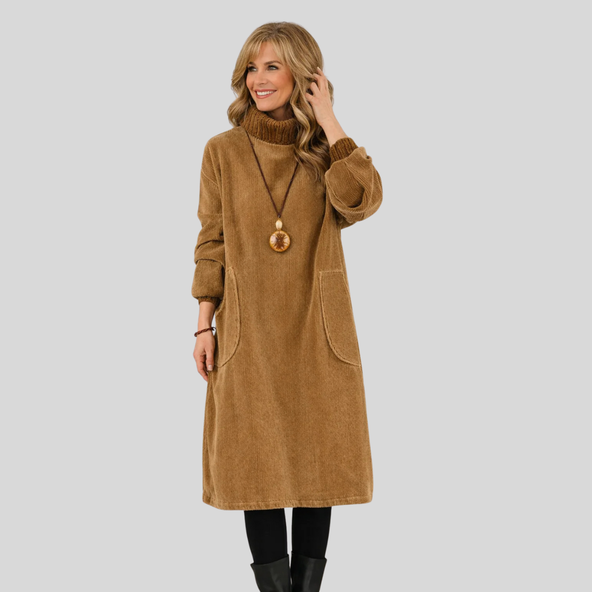 Jennie | Turtleneck Midi Dress