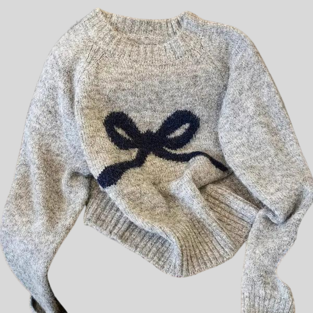 GRACIE™ - Elegant Bow Knit Sweater for Fall & Winter Fashion
