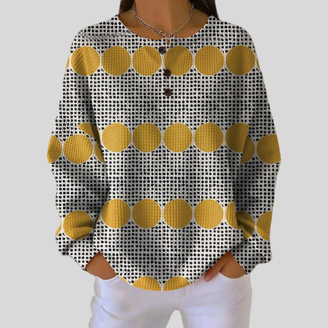 Thyra | Vintage Sweater with Geometric Pattern