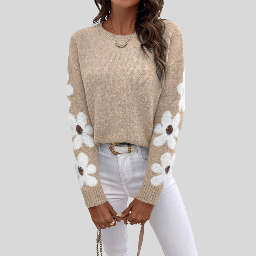 ZOEY™ - Round Neck Floral Pattern Sweater for Fall/Winter