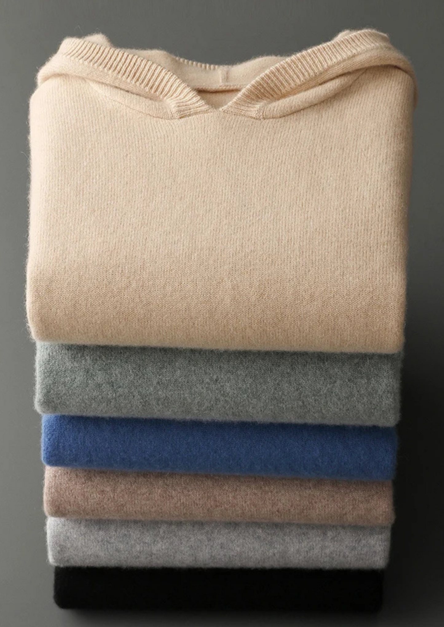 100% CASHMERE LEISURE HOODIE
