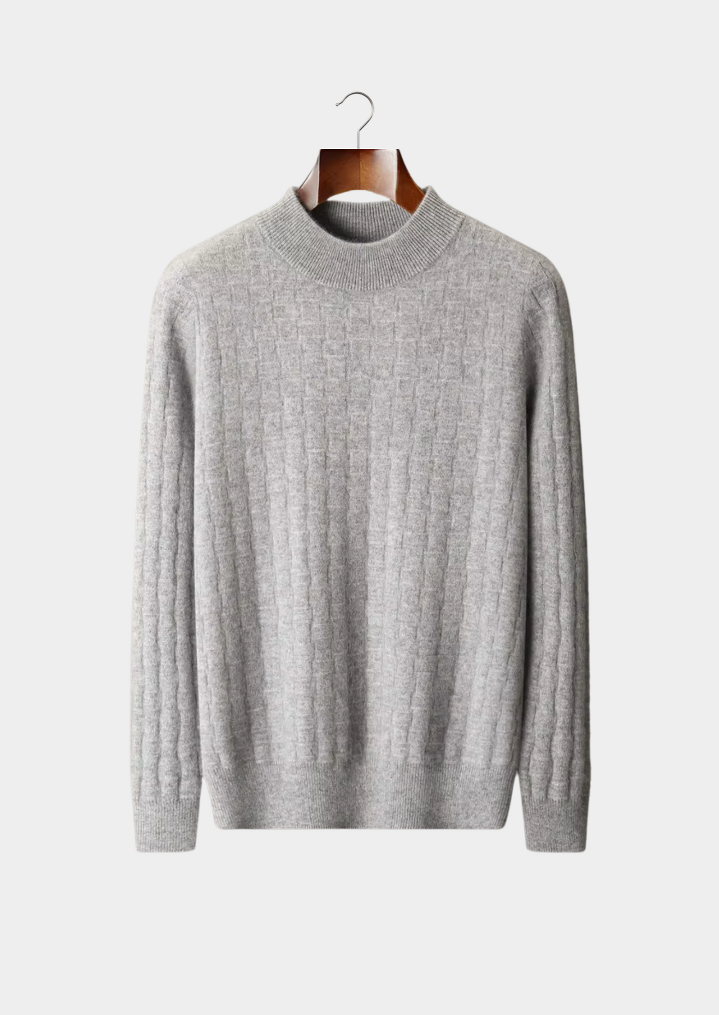 WOOL TEXTURED MOCKNECK