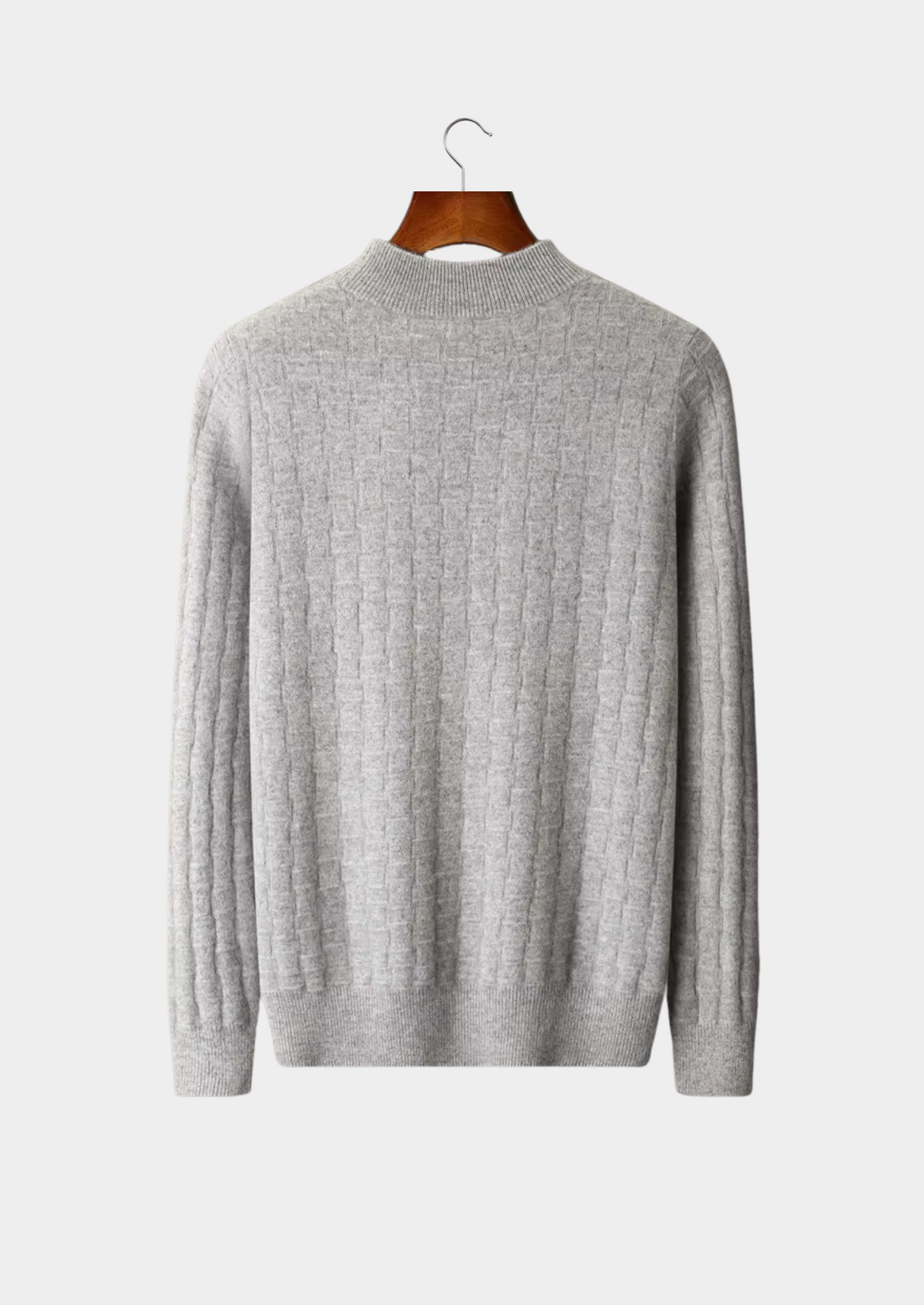 WOOL TEXTURED MOCKNECK