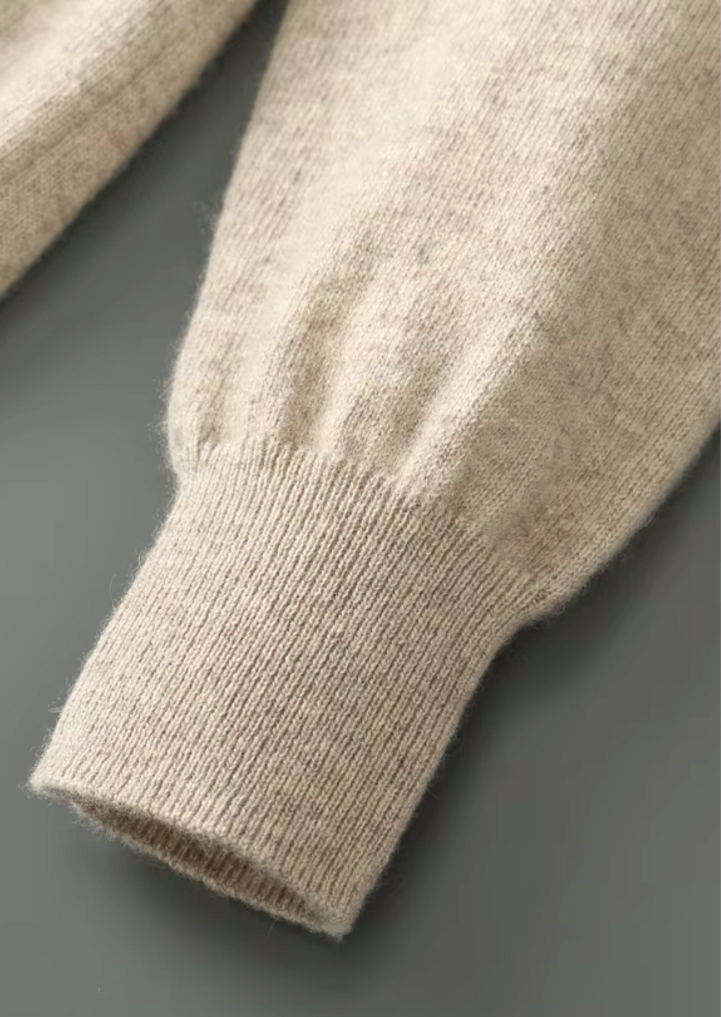 WOOL HALF ZIP SWEATER