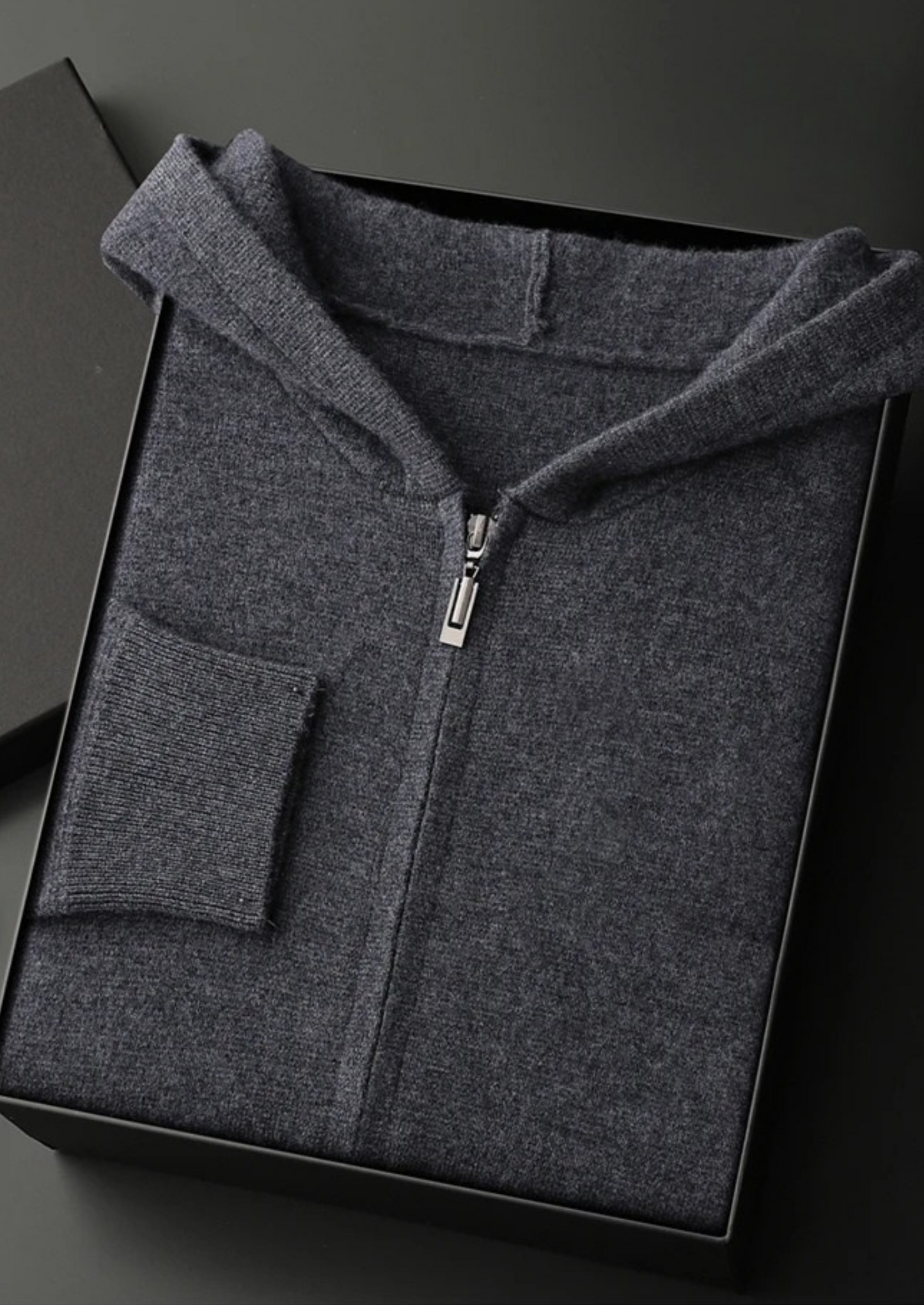 100% CASHMERE ZIPPER HOODIE
