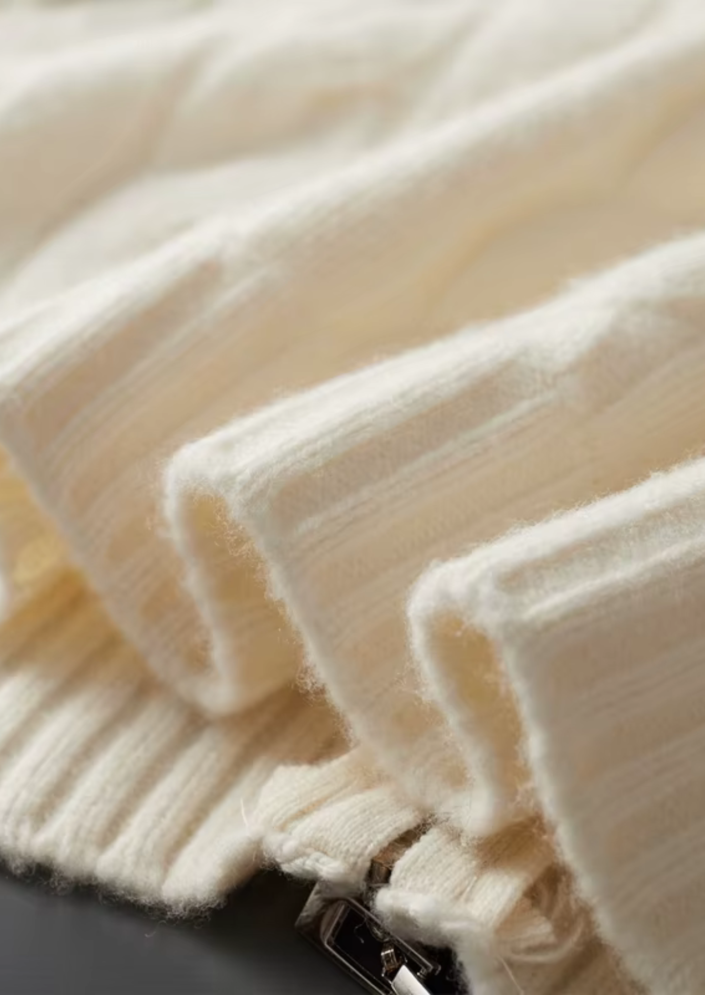 WOOL DUAL-ZIP CABLE CARDIGAN