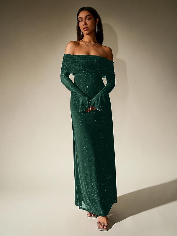 DARCIE™ - Off Shoulder Ruched Sequin Bodycon Evening Gown