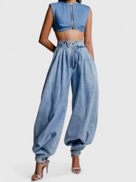 Ava | Women's High-Waisted Baggy Jeans