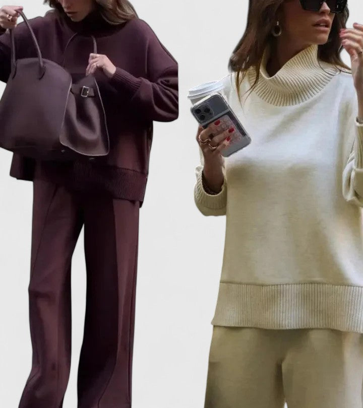 Marina | Women's Knit Two Piece Set with Pockets