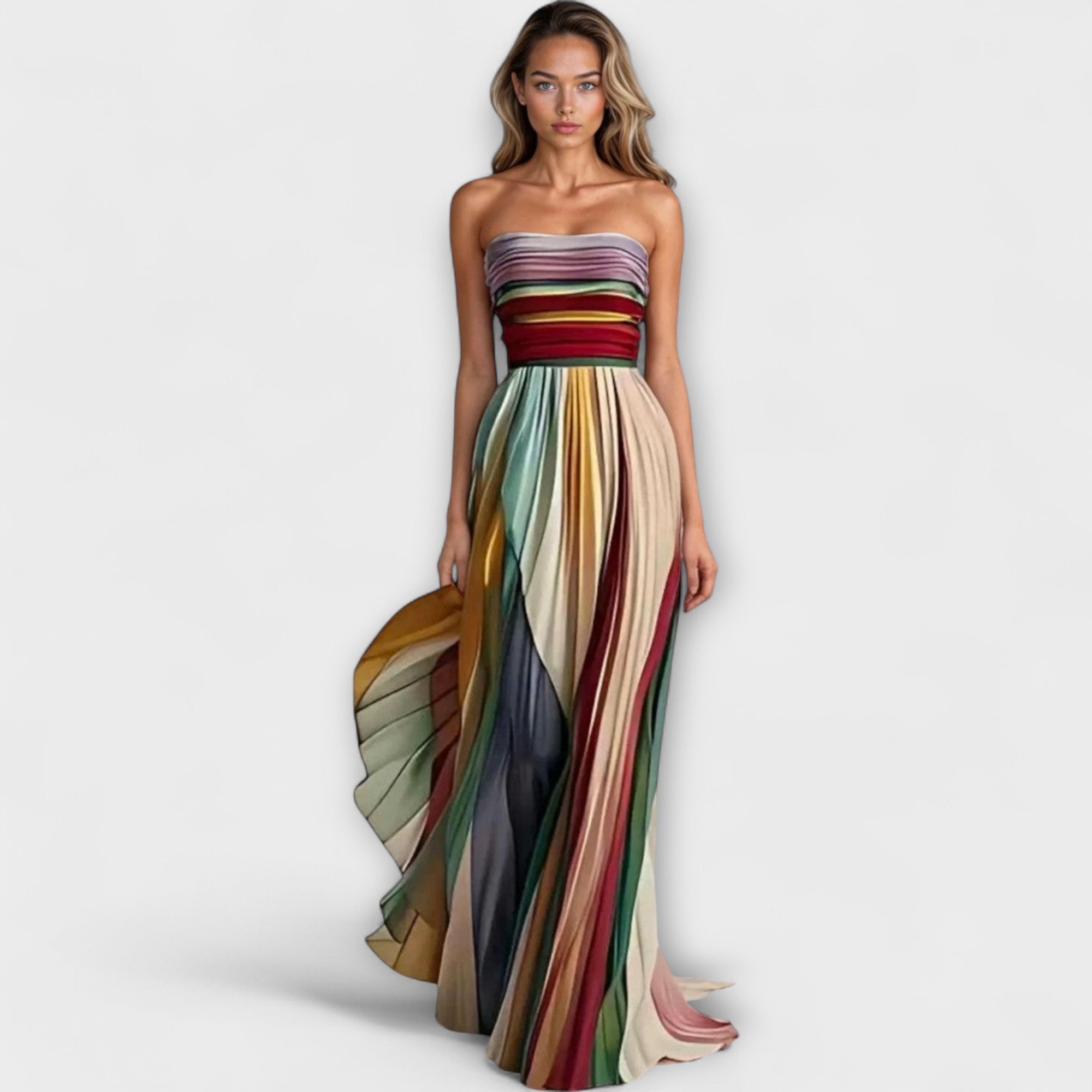 Lindsey | Women's Pleated Strapless Summer Dress