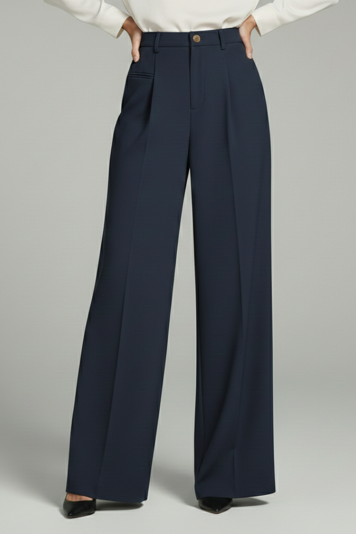 Blair | Women's Wide Leg Palazzo Trousers with Pleats