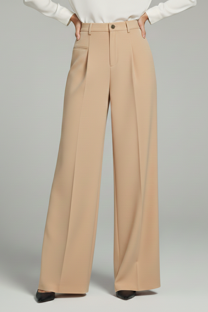 Blair | Women's Wide Leg Palazzo Trousers with Pleats