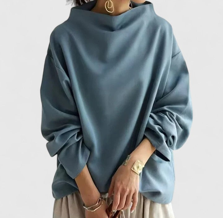 Brenda | Women's High Neck Relaxed Top