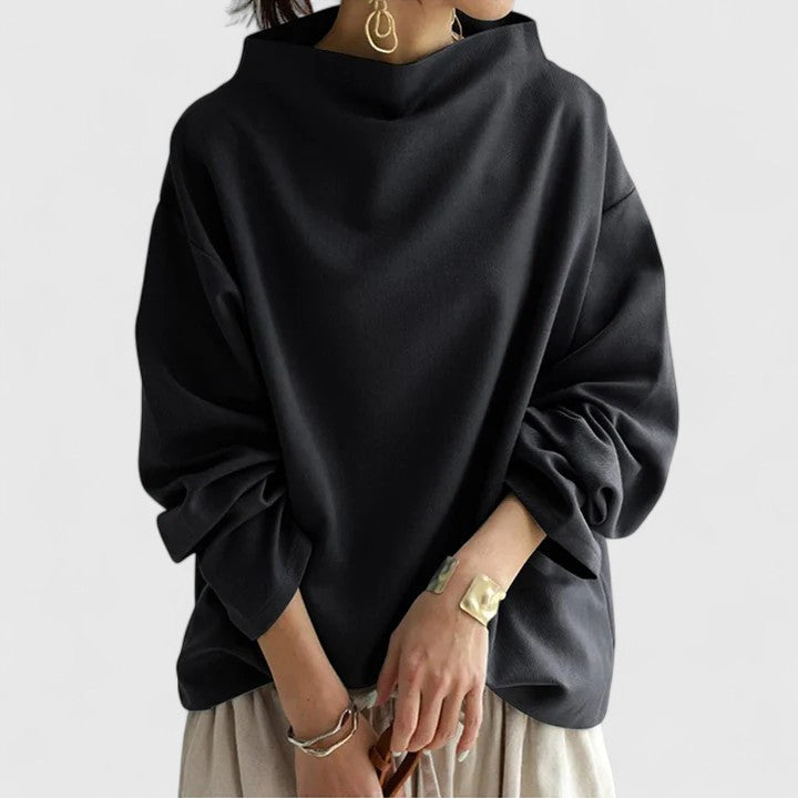 Brenda | Women's High Neck Relaxed Top