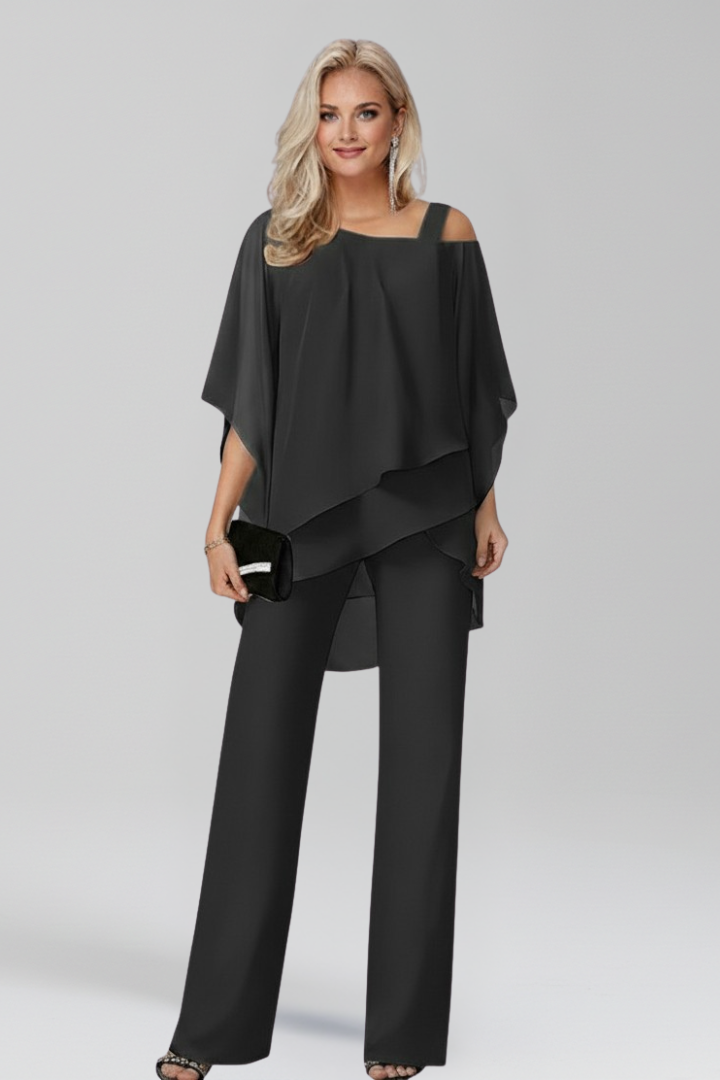 Hailee | Women's Cold-Shoulder Wide-Leg Jumpsuit