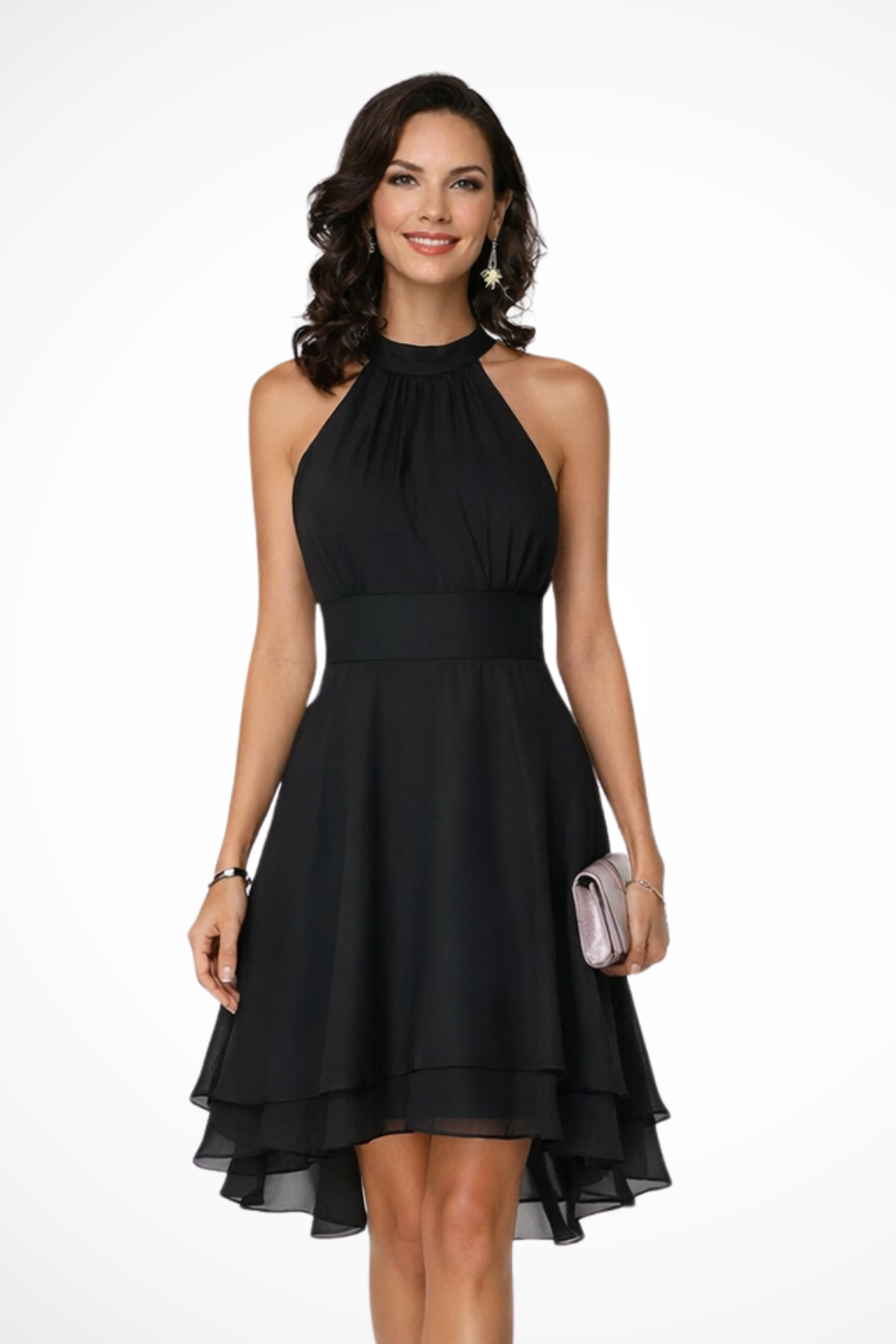 Harlow | Women's Halter Ruffle Mini Dress