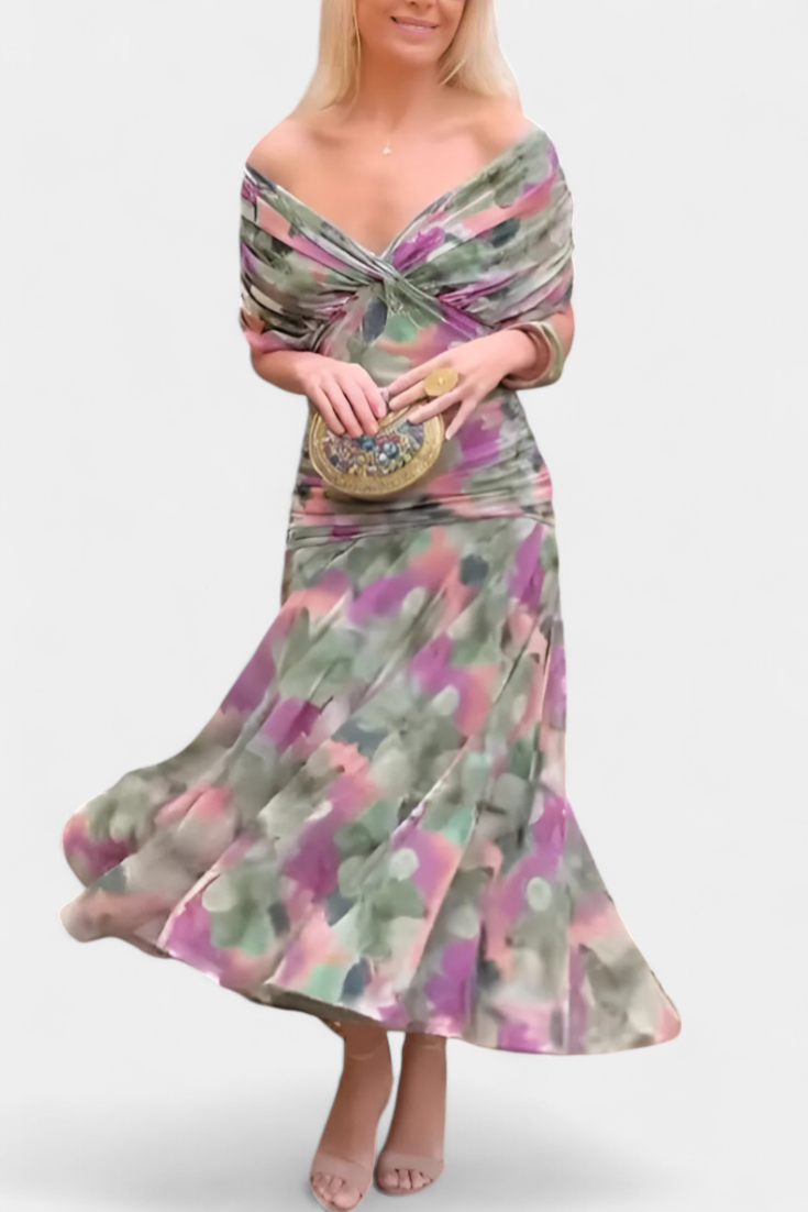 Summer | Women's Floral Maxi V-Neck Dress