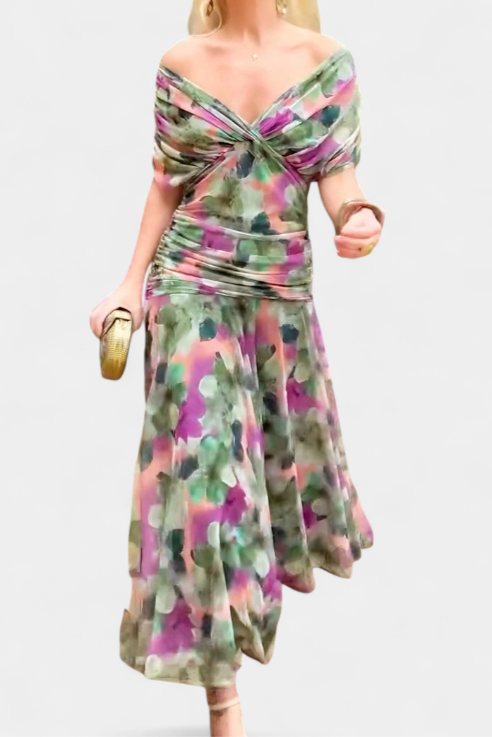 Summer | Women's Floral Maxi V-Neck Dress