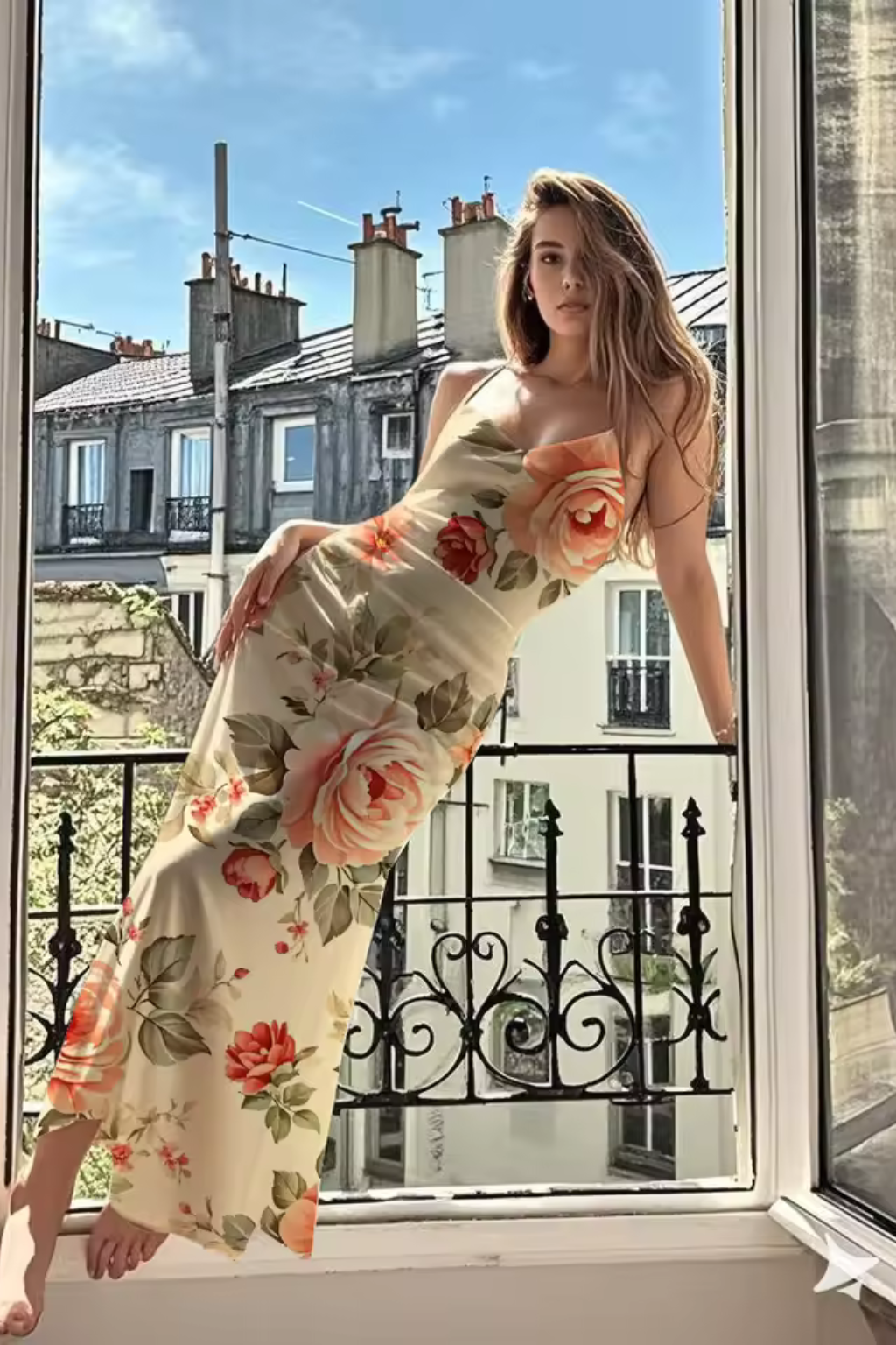 Nala | Women's Floral Spaghetti Strap Maxi Dress