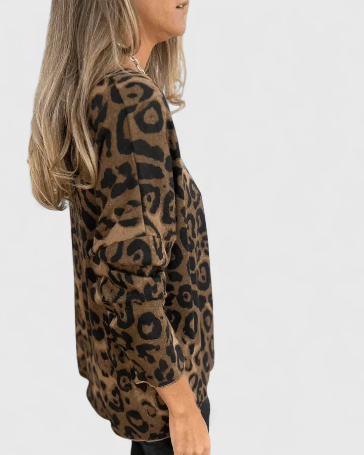 Ella | Women's Relaxed Fit Leopard Print Top