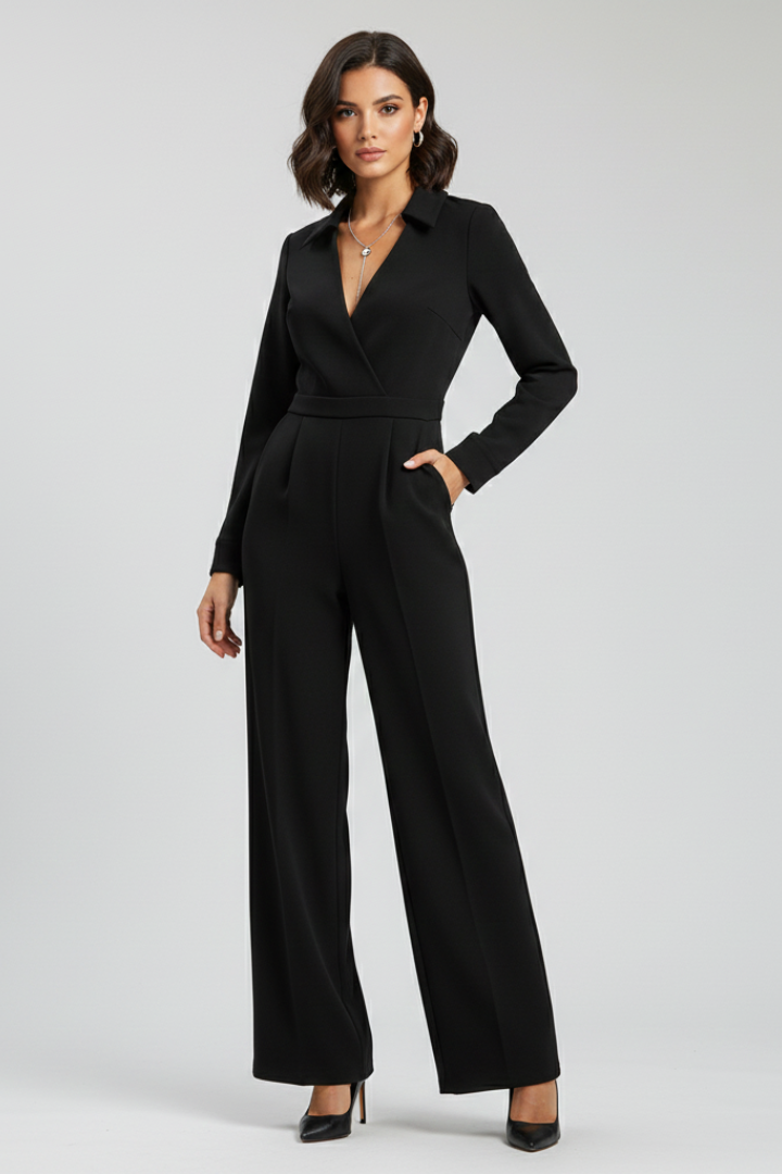 Ella | Women's Tailored Wide-Leg Jumpsuit