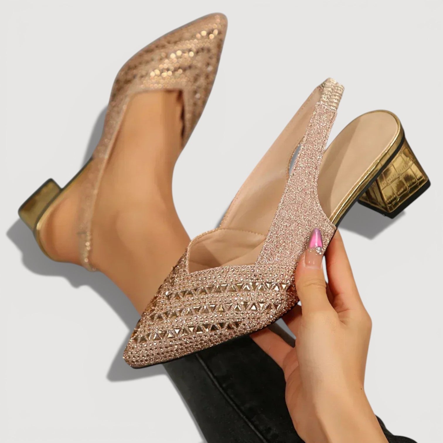 Diana | Sparkling Slingback Pumps
