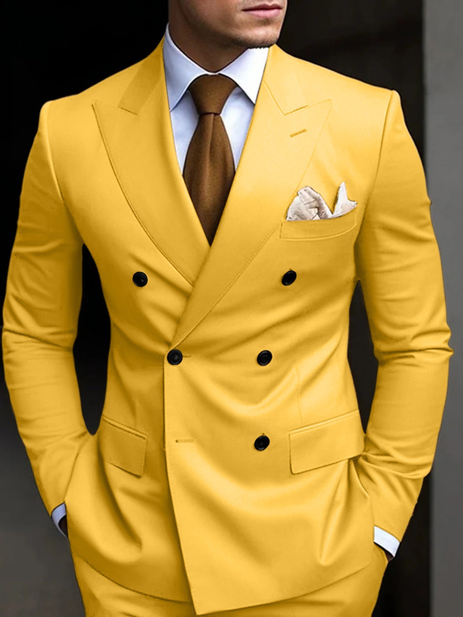 Daniel | Men's Suit Cotton Blend Double Breasted Design