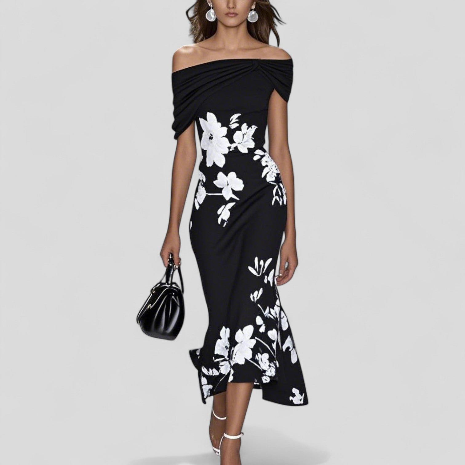 Isabella | Women's Midi Dress with Unique Print