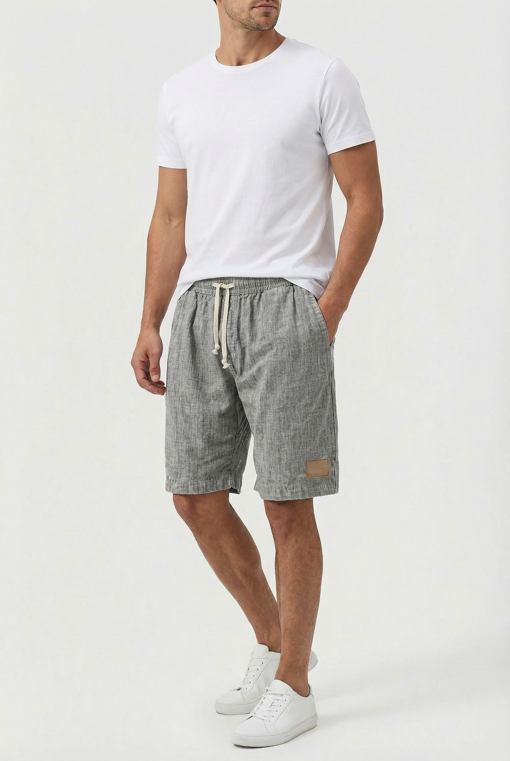 Liam | Men's Casual Linen Shorts with Elastic Waistband
