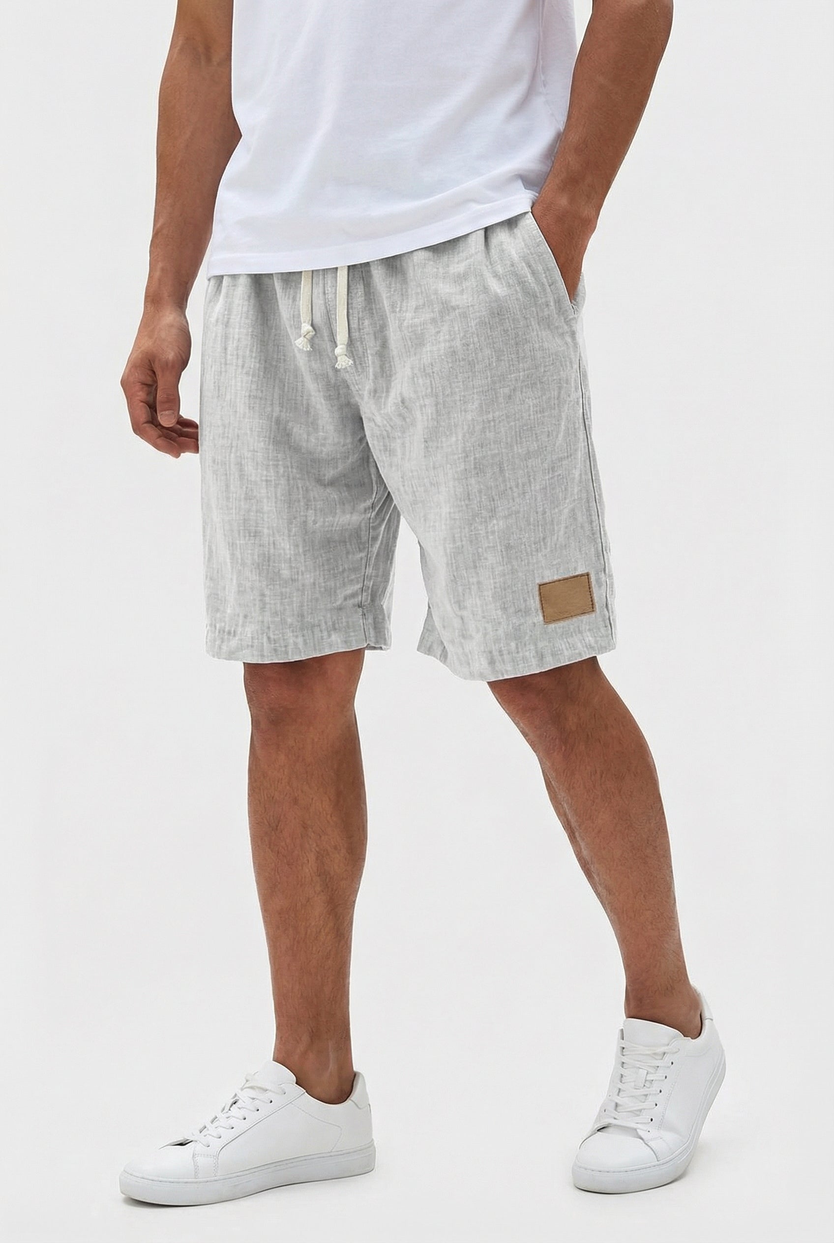 Liam | Men's Casual Linen Shorts with Elastic Waistband