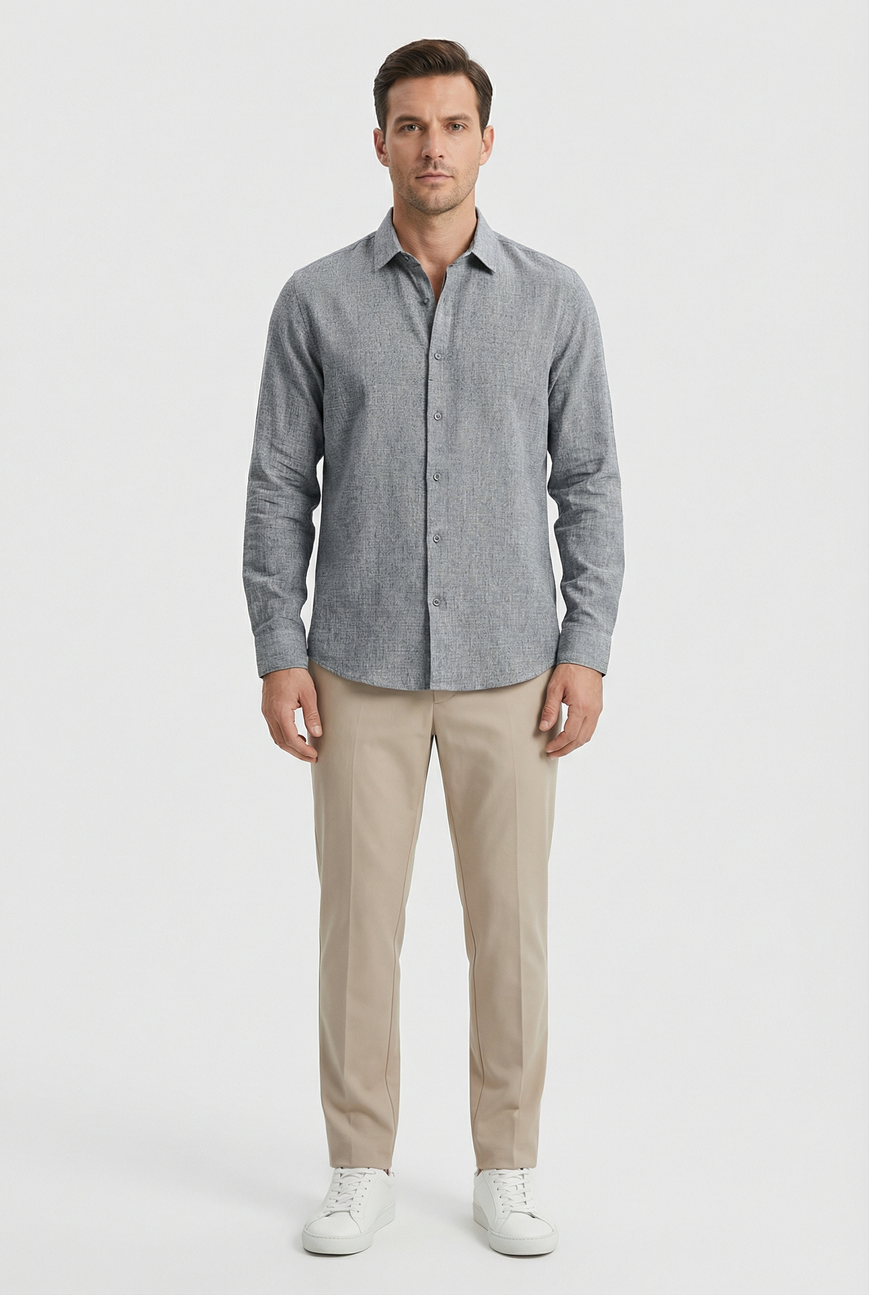Jesse | Men's Linen Blend Long Sleeve Shirt
