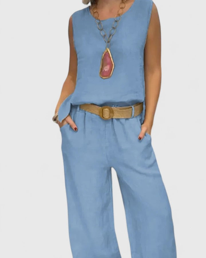 Tia | Women's Loungewear Two-Piece Wide-Leg Set