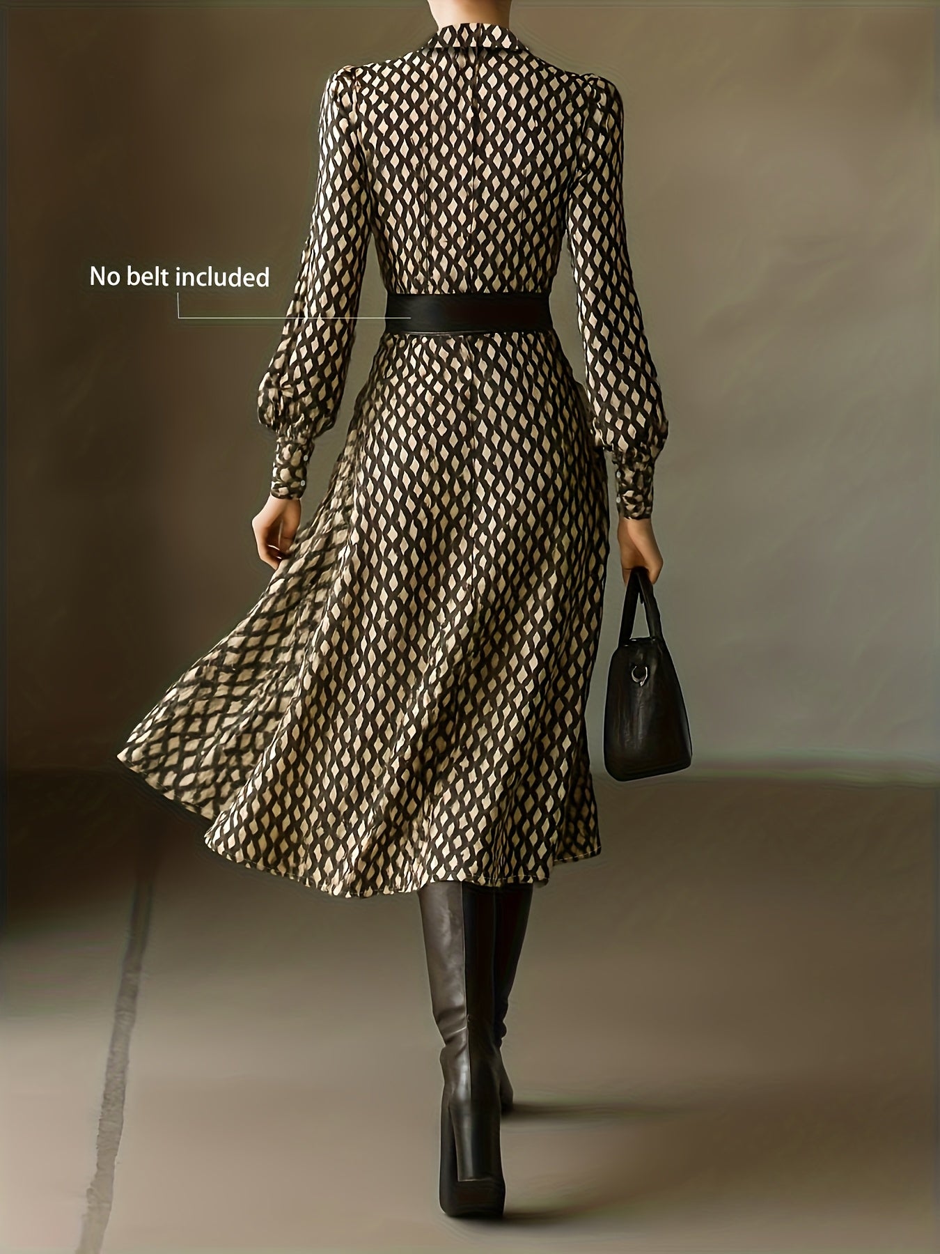 Payton | Women's Vintage Rhombus Print Dress