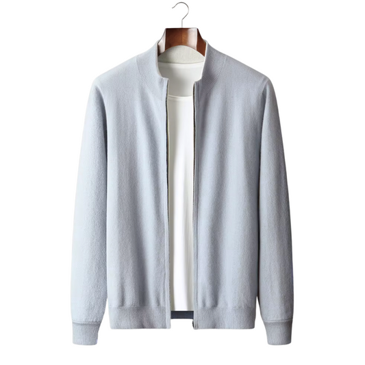 WOOL ZIP CARDIGAN