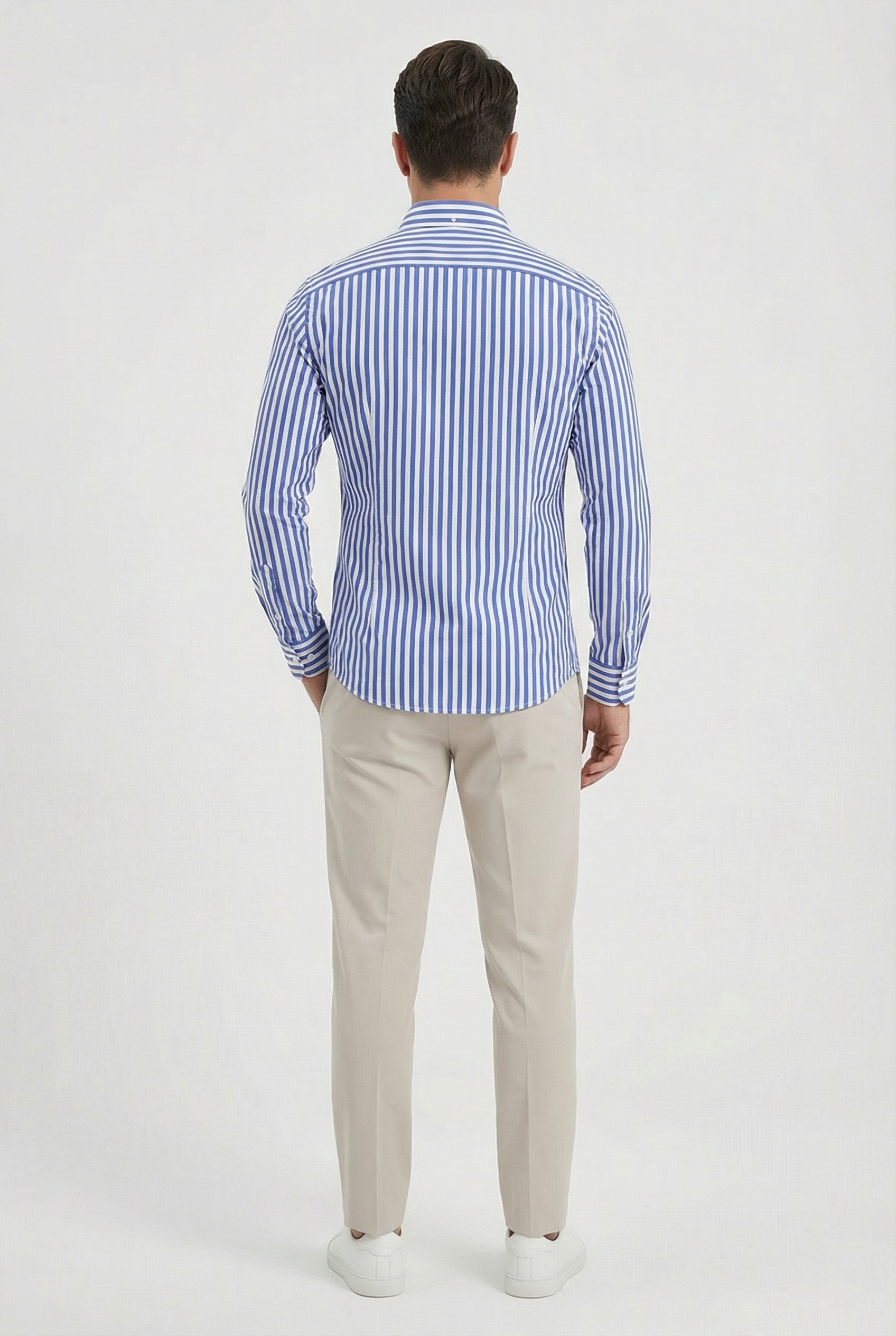 Leon | Men's Dress Shirt Slim Fit Long Sleeve Striped