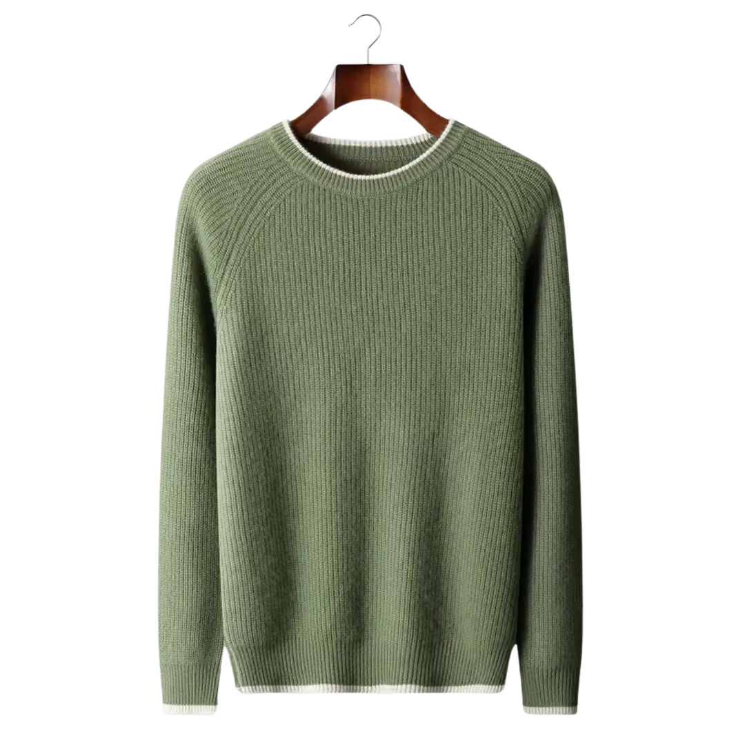 WOOL TWO TONE CREWNECK