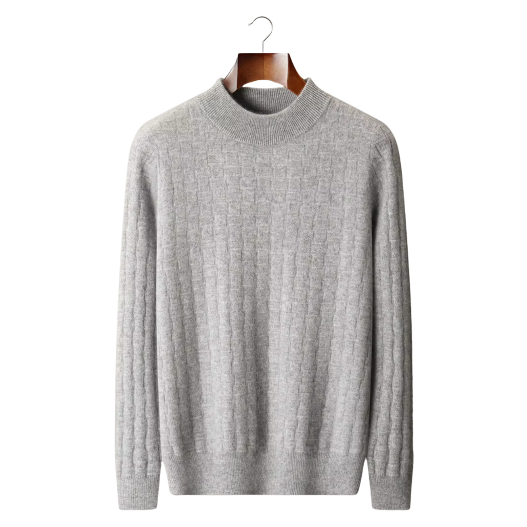WOOL TEXTURED MOCKNECK