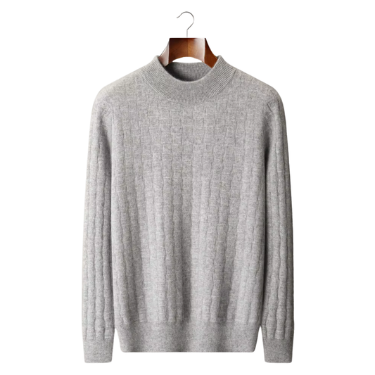 WOOL TEXTURED MOCKNECK