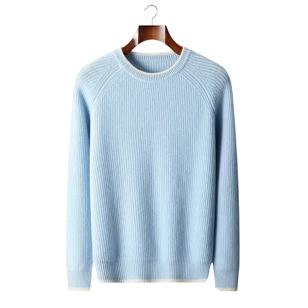 WOOL TWO TONE CREWNECK