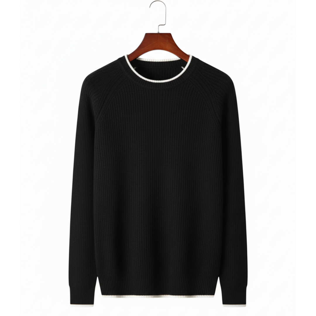 WOOL TWO TONE CREWNECK