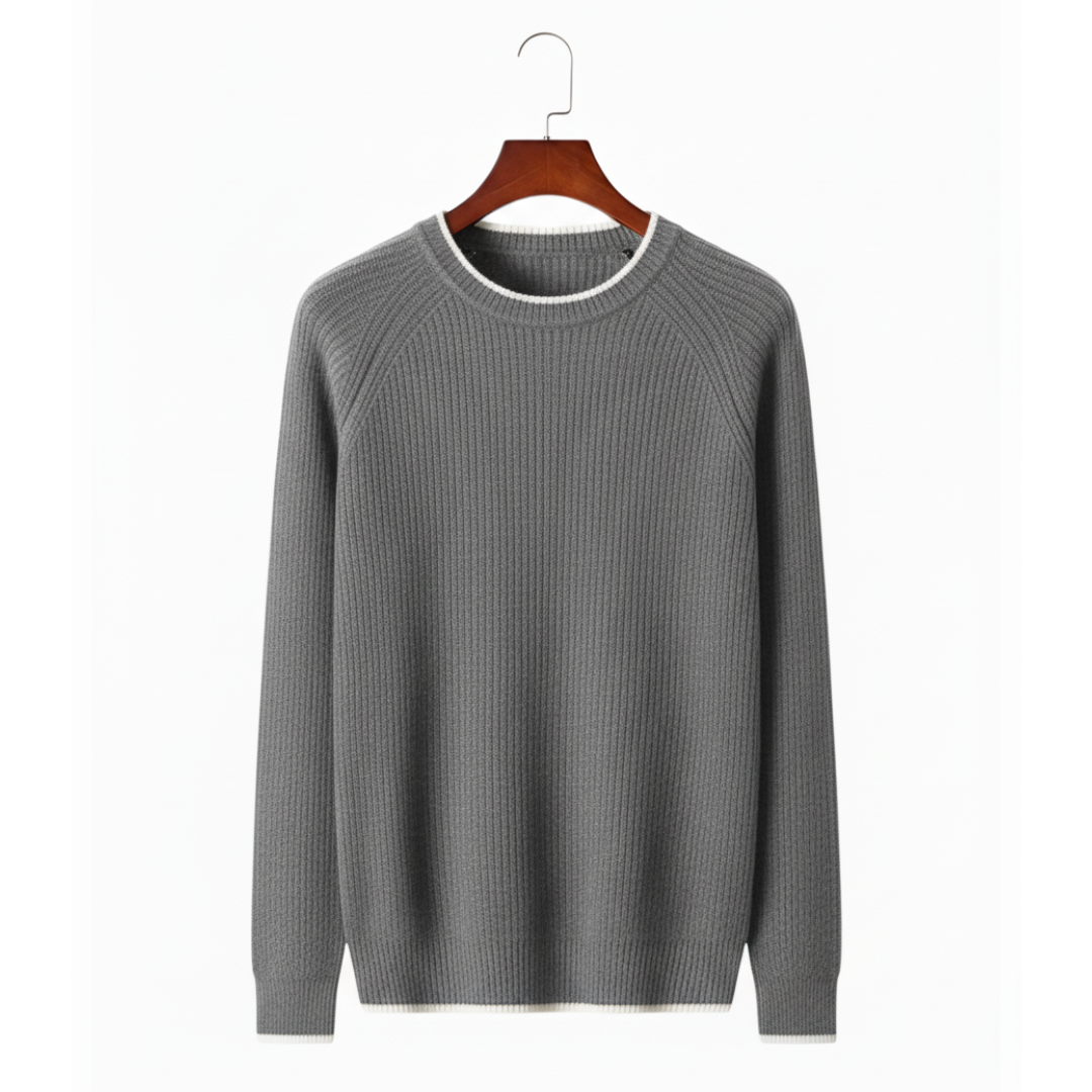WOOL TWO TONE CREWNECK