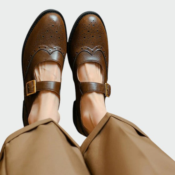Olivia | Women's Leather Oxford Mary Jane Shoes