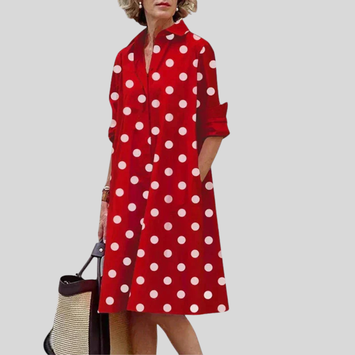 Paige | Women's Casual Knee-Length Dress with Pockets