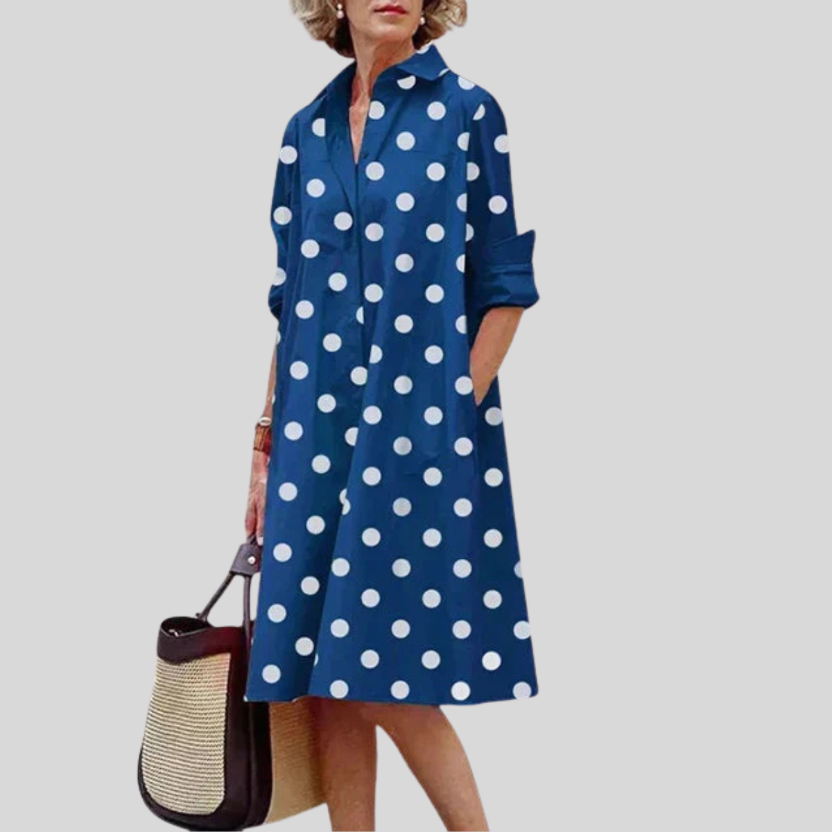Paige | Women's Casual Knee-Length Dress with Pockets
