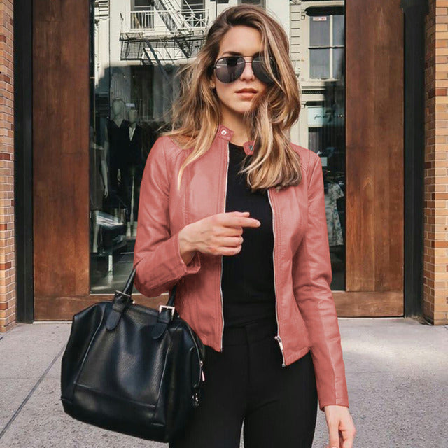 Jacket Women - Sleek Zip-Front Jacket with Fitted Silhouette