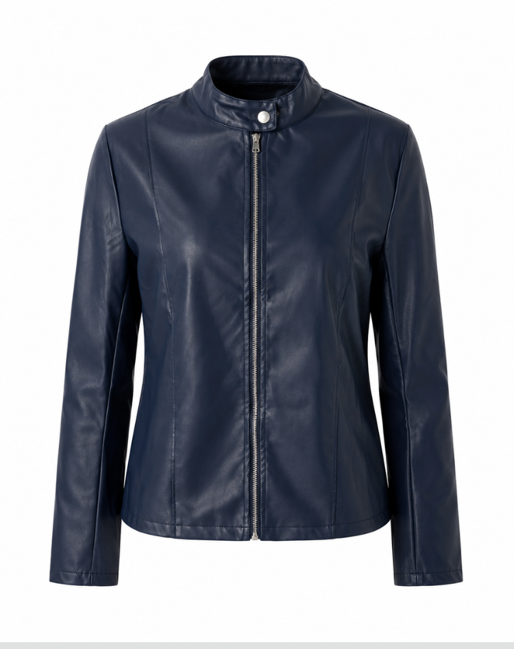 Jacket Women - Sleek Zip-Front Jacket with Fitted Silhouette