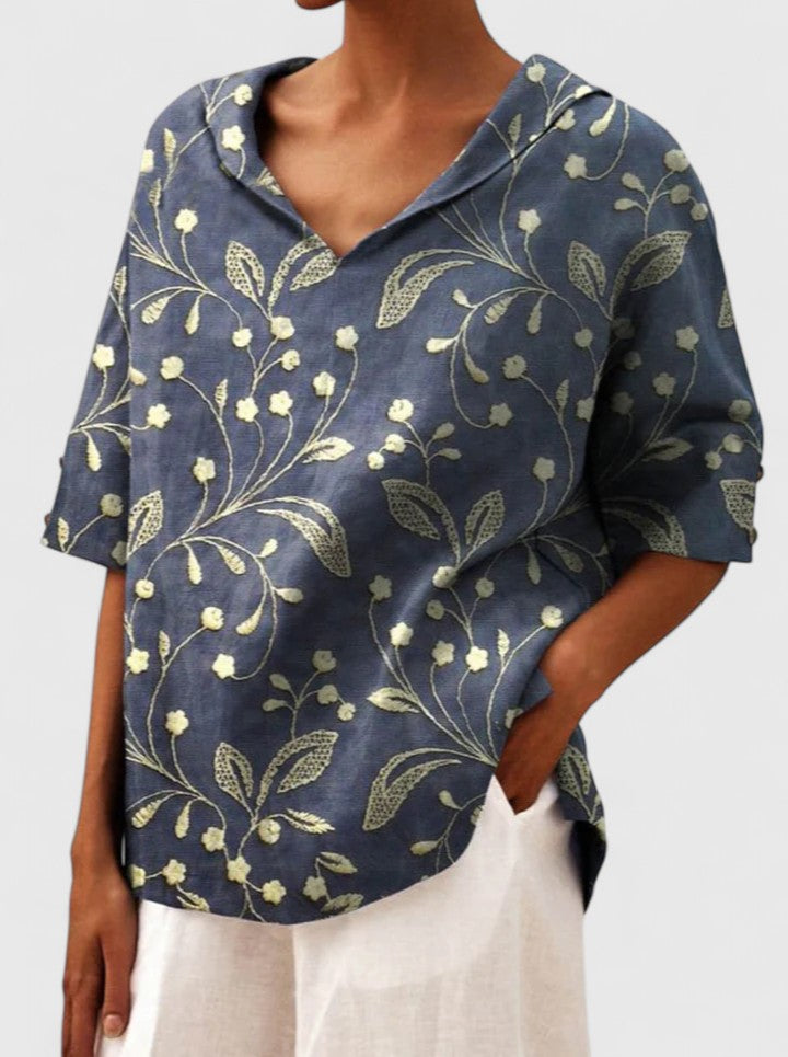 Rosa | Women's Floral V-Neck Summer Top